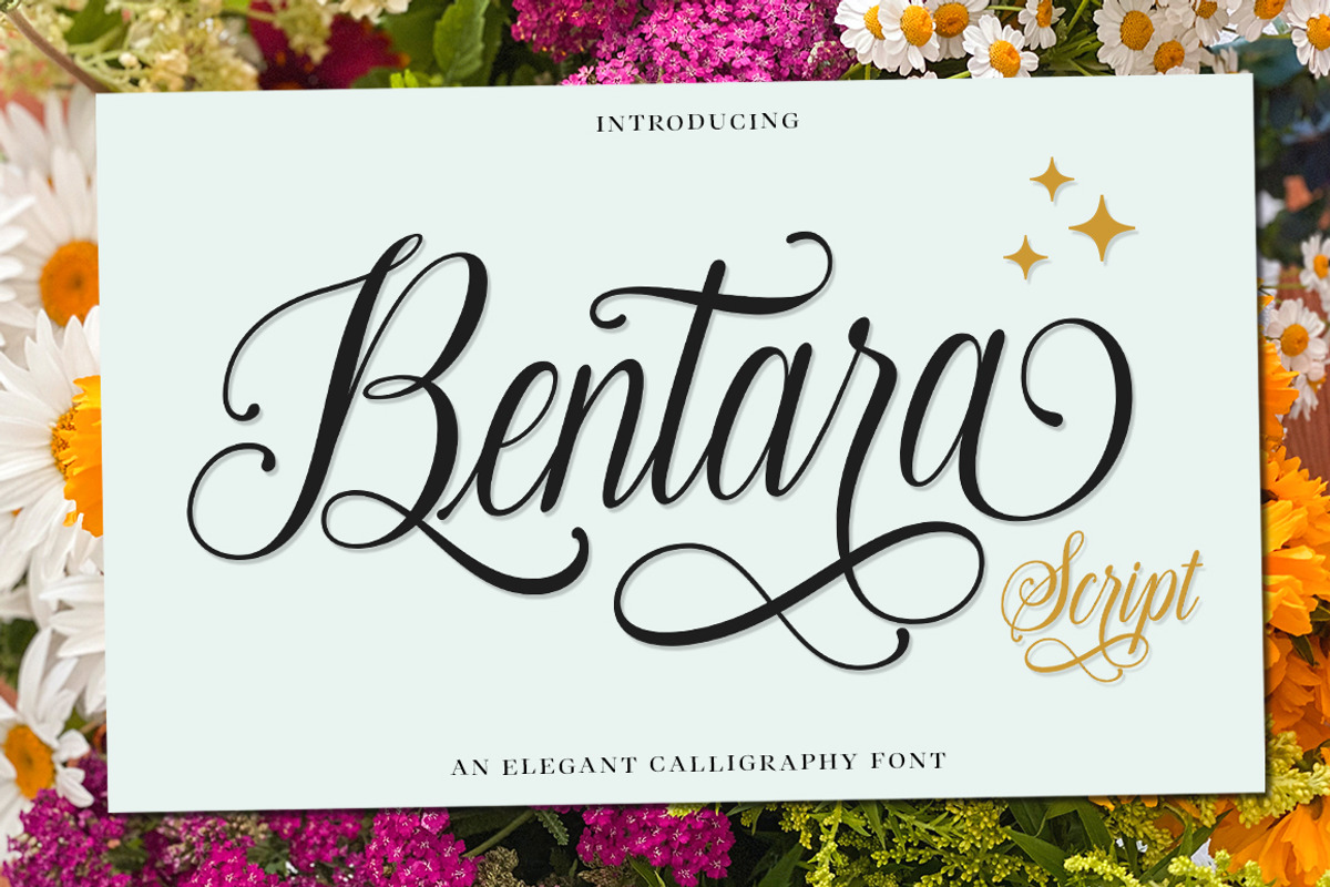 Bentara Script, a Script Font by Alpha Bento (Photo 12 of 12)