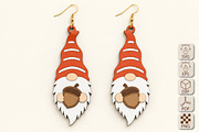 Gnome Earrings Laser Cut SVG, a Seasonal Illustration by Canvas Craft (Thumbnail 1 of 5)