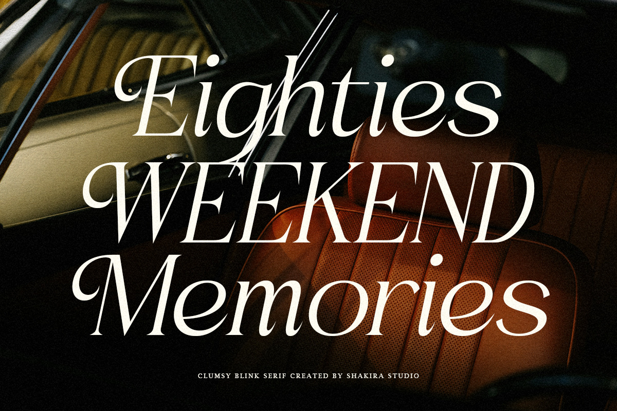Clumsy Blink - Retro Serif Font, a Serif Font by Shakira Studio (Photo 8 of 10)