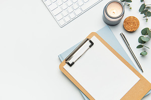 Workspace accessories creating a relaxing atmosphere for increas, a Business Photo by Olena Rudo