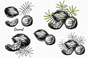 Nuts and snacks, a Food Illustration by Ann Astro (Thumbnail 18 of 24)