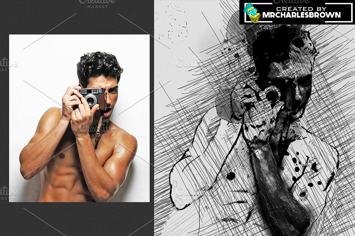 Pure Art Hand Drawing 150, an Action Add-On by mrcharlesbrown (Photo 3 of 10)