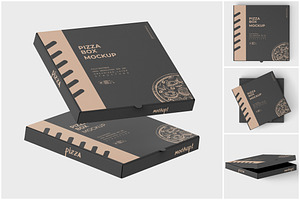 Pizza Box Mockup Bundle, a Packaging Mockup by SmokyPixels