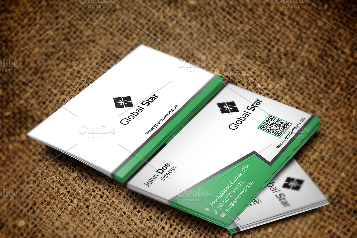 Global Star New Business Card, a Business Card Template by Zia Grfx (Photo 3 of 5)