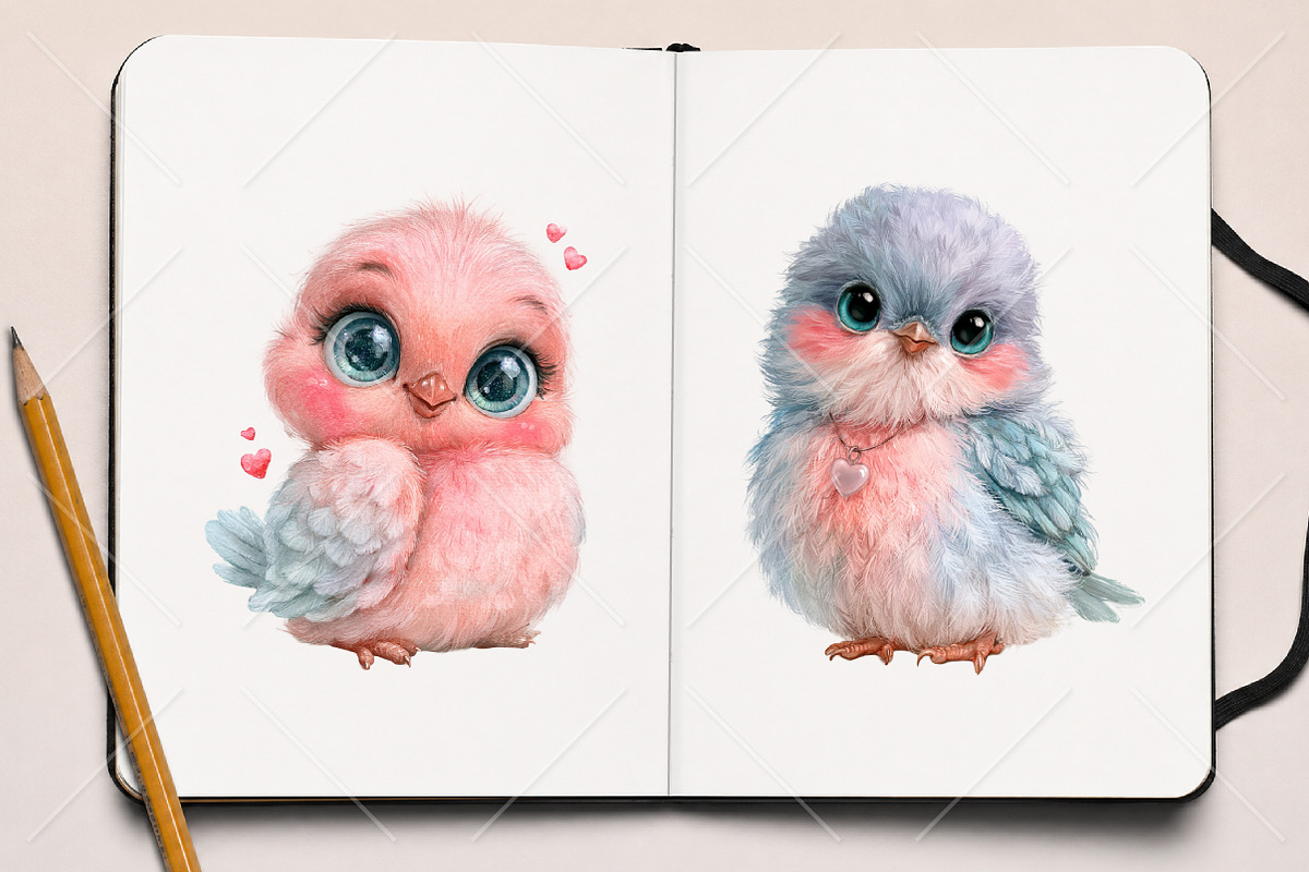 Cute Bird Sublimation PNG Clipart, a Seasonal Illustration by Canvas Craft (Photo 8 of 10)