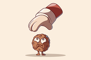 Cookie Santa!, a Food Illustration by pedrors