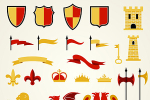 Heraldic Elements And Emblems