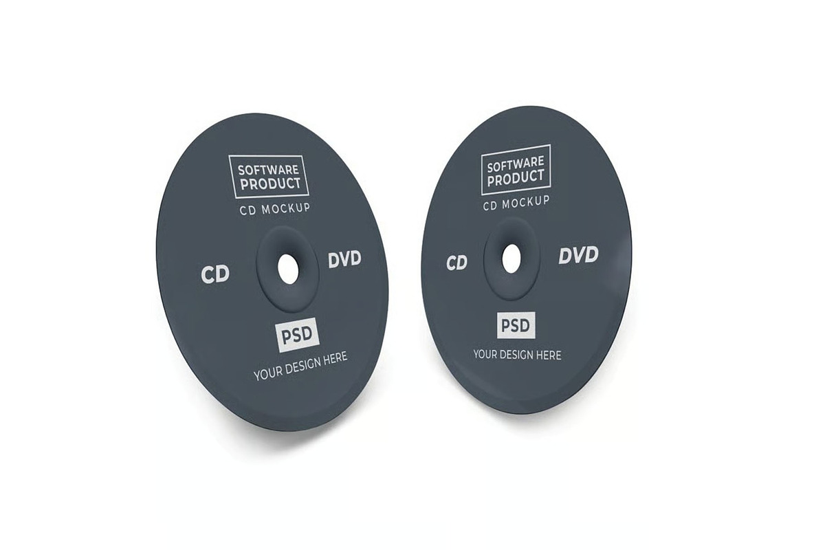 Compact Disc Mockup Template Set Vol, a Product Mockup by DesignRushMarket (Photo 4 of 11)