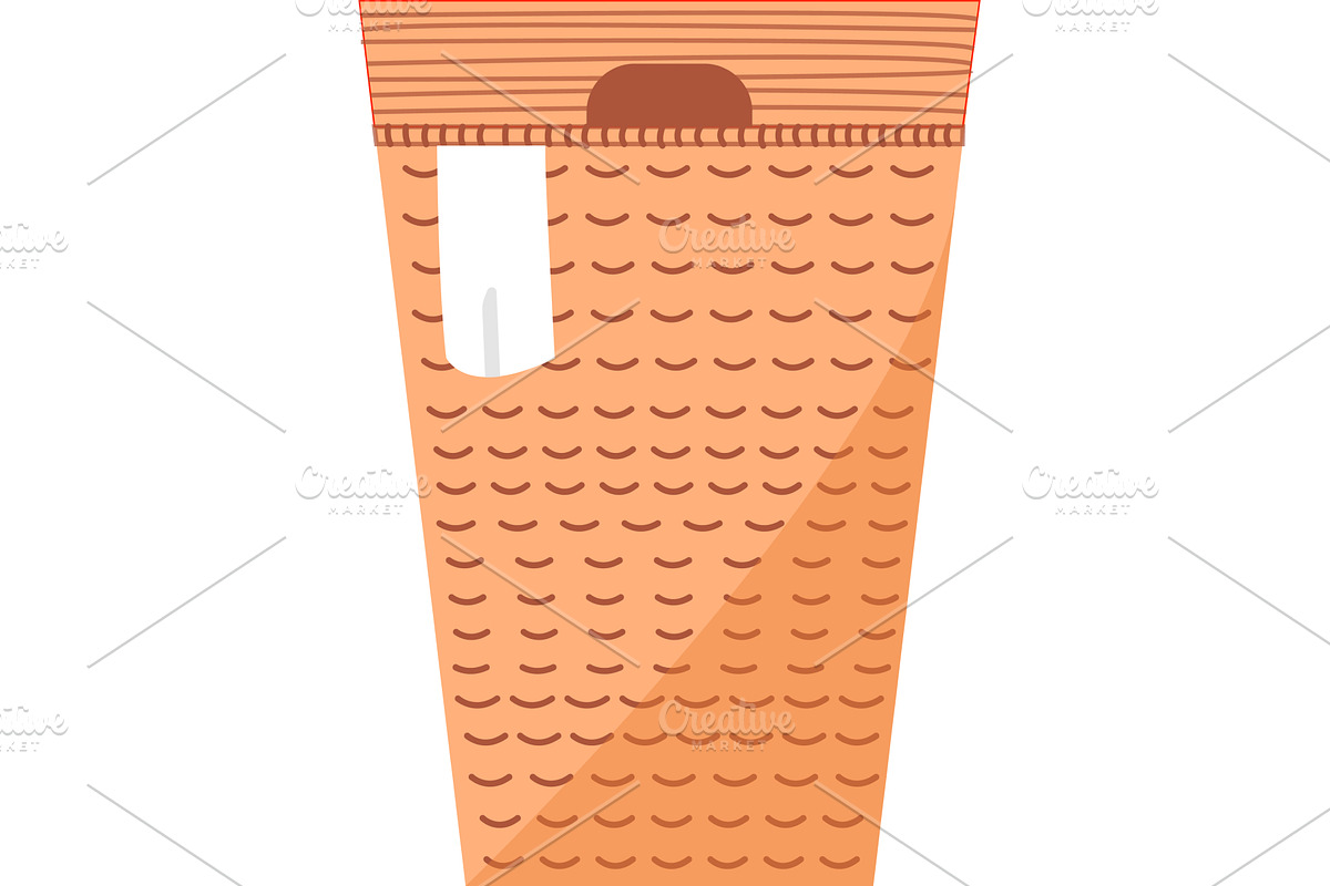 dirty laundry basket vector icon, an Object Illustration by vectorpointstudio