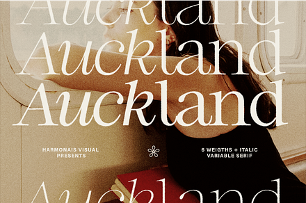 Auckland Variable Serif, a Serif Font by Harmonais Visual