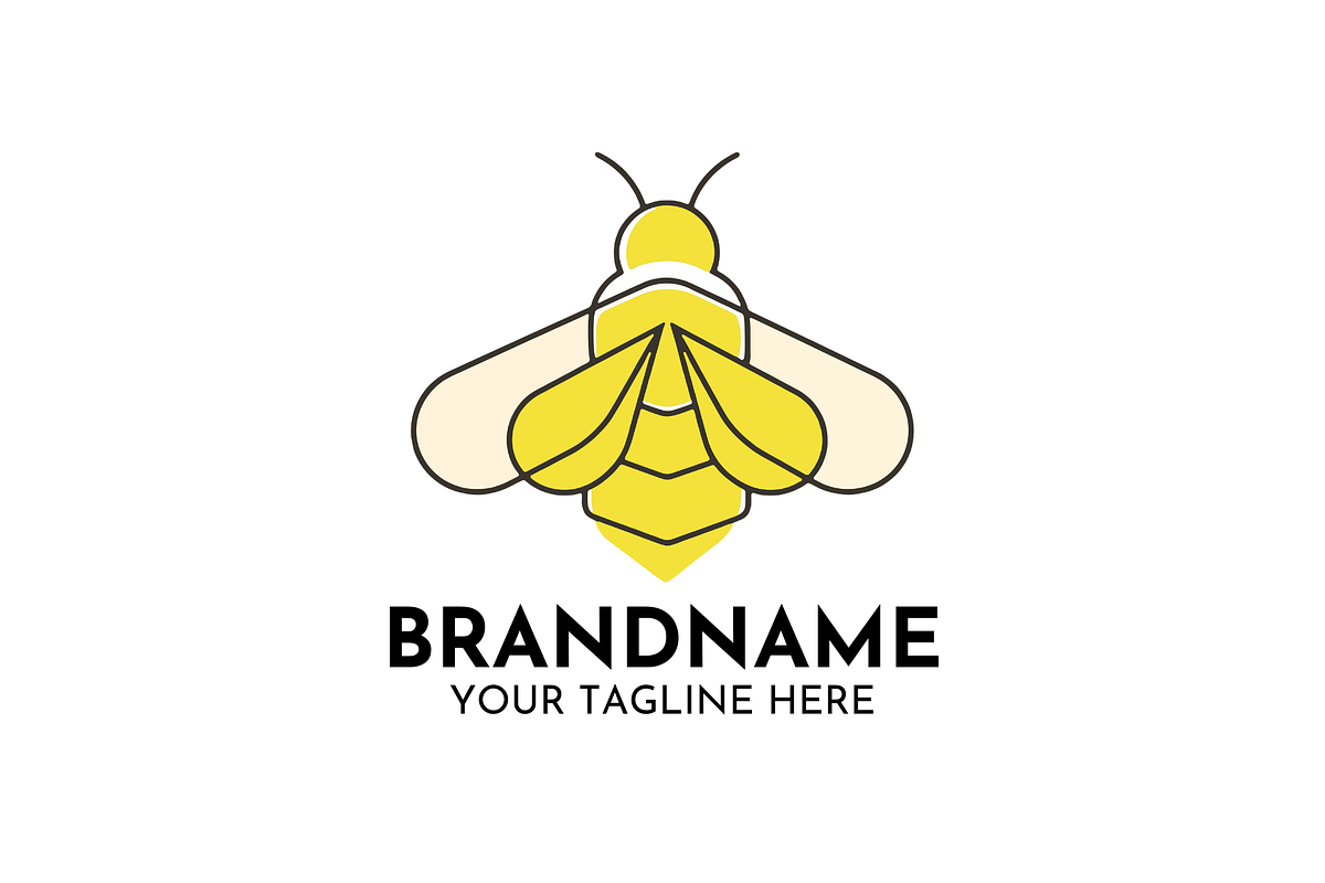 Bee Logo Design Simple Honey Bee, a Branding & Logo Template by Megafox Studio (Photo 1 of 2)