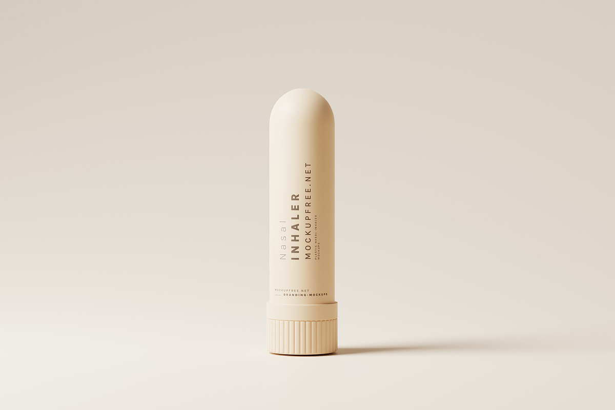 Plastic Nasal Inhaler Mockups, a Packaging Mockup by MockupFree.Net
