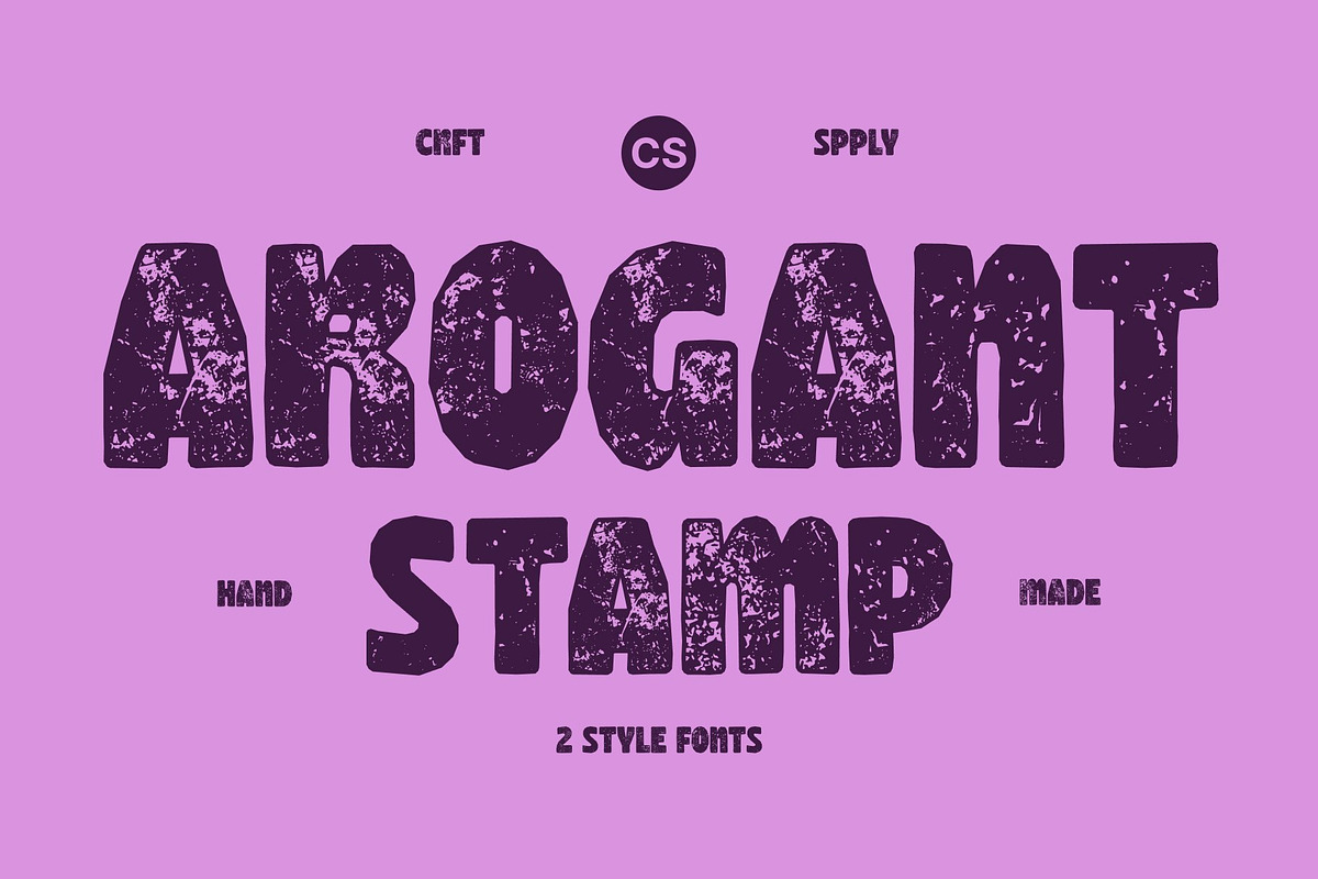 CS Arogant Stamp, a Sans Serif Font by Craft Supply Co. (Photo 1 of 8)