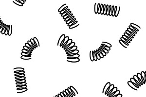 Springs, spiral seamless pattern, a Pattern Graphic by Viktorijareut