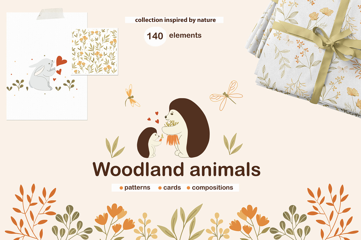 Sweet woodland animals and floral, an Animal Illustration by JT_Design_Art (Photo 1 of 12)