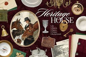Heritage House - Vintage Collection, an Object Graphic by Dina Mae
