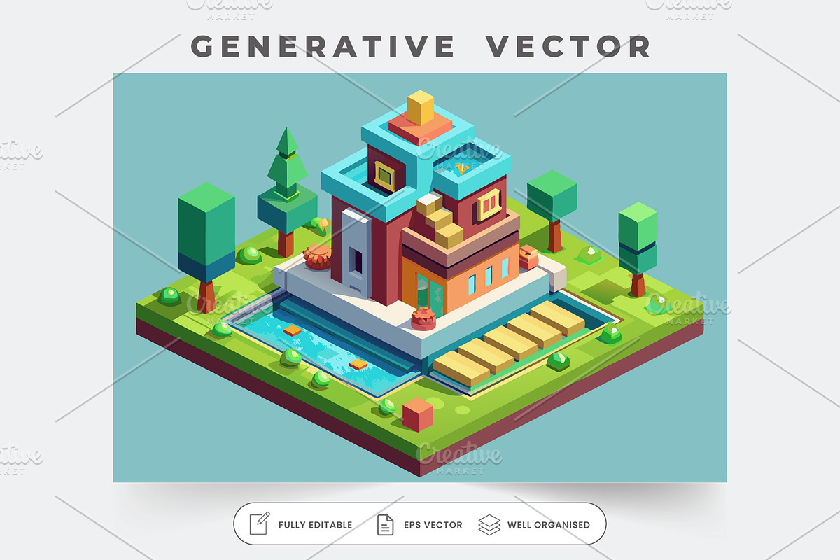 A vibrant isometric vector showcases, a Graphic by SouravDesign