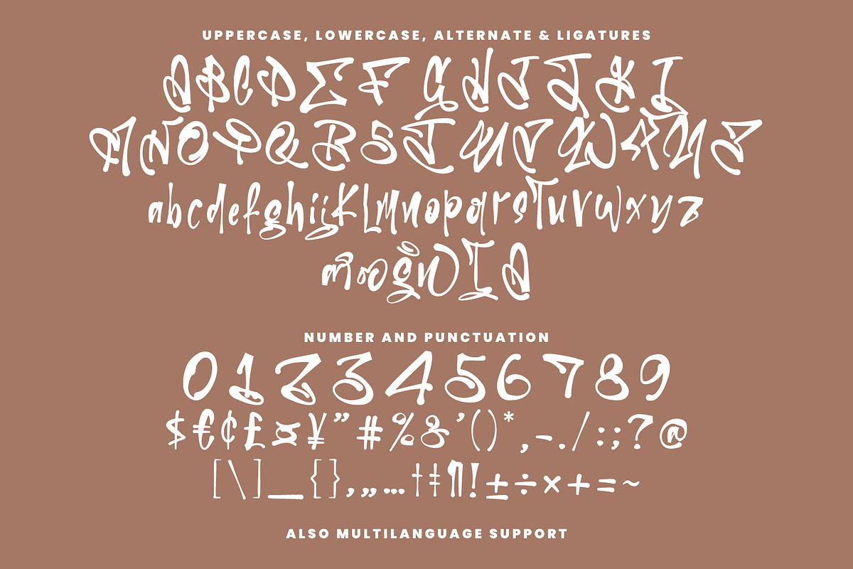 Margoon Graffiti Display Handmade, a Handwritten Font by Maulana Creative (Photo 5 of 7)