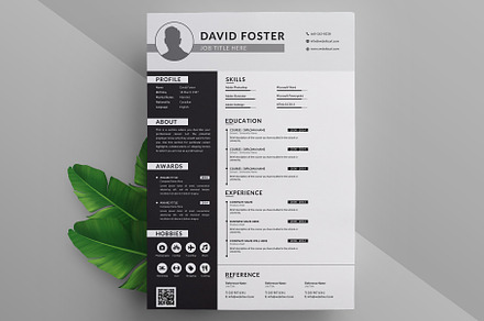 Minimalist Resume/CV - David, a Resume Template by Arslan