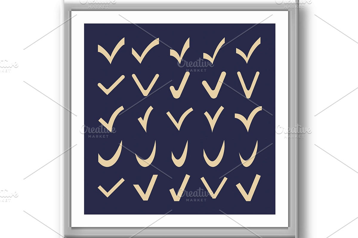 Set of Vector Check Marks, an Outline Icon by FineArtStudio (Photo 3 of 3)