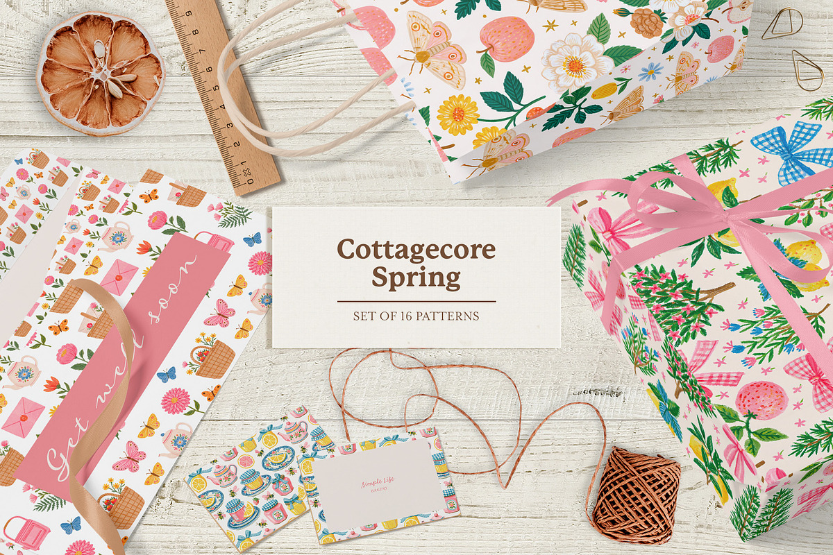 Cottagecore Spring Patterns, a Pattern Graphic by LuOtero (Photo 5 of 7)