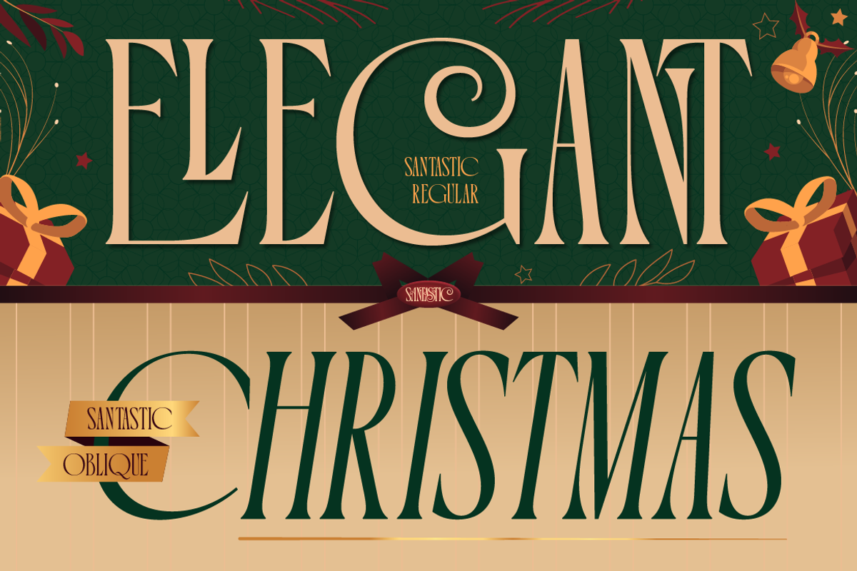 Santastic - Elegant Christmas Serif, a Serif Font by Burntilldead (Photo 4 of 12)