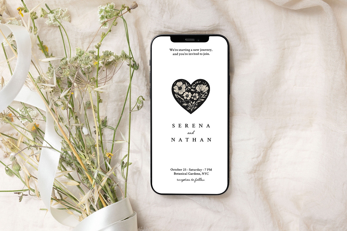 Opal - Wedding Invitation Suite, an Invitation Template by CinderHeart Designs (Photo 3 of 9)