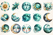 Mystical Moon Sublimation Clipart Bu, an Illustration by Libby Wishes (Thumbnail 4 of 10)