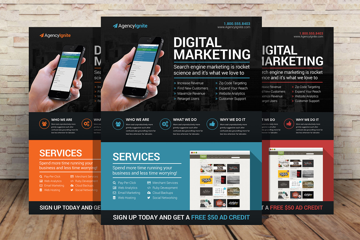 Digital Marketing Flyer PSD, a Flyer Template by Creativenauts (Photo 1 of 4)