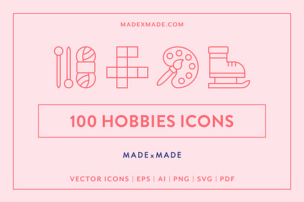 Hobbies Line Icons, an Outline Icon by Made by Made