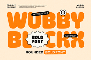 WubbyBlockx - Rounded Bold Font