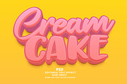 Cream Cake 3D Editable Text Effect, a Layer Style Add-On by TrueVector (Thumbnail 1 of 2)