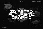 3D RETRO FUTURISTIC GRAPHIC, an Object Graphic by BonkiStudio (Thumbnail 1 of 11)