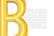 Neon - OTF colour font, a Handwritten Font by ink drop (Thumbnail 2 of 4)