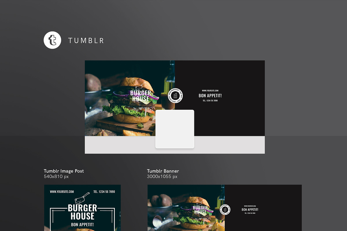 Social Media Pack | Burger House, a Social Media Template by Amber Graphics (Photo 5 of 10)