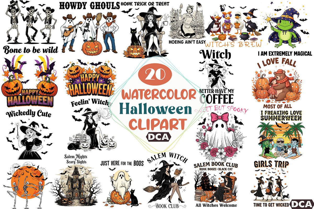 Halloween Sublimation Bundle Png, an Illustration by DreamCafeArt (Photo 1 of 7)