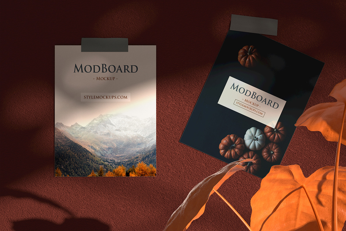 MoodBoard Autumn Fall Scenes, a Books & Magazine Mockup by StyleMockups (Photo 8 of 12)