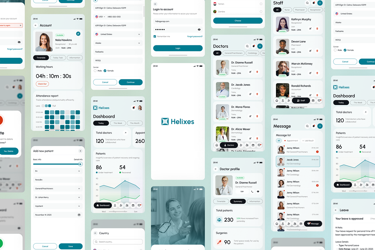 Helixes - Health Management UI Kit, an UI Kit Template by Agensip Design Agency (Photo 9 of 10)