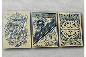 Set of 3 Vintage Labels for Packing, a Flyer Template by OneVectorStock