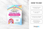 Rainbow Girl’s Birthday Invitation, an Invitation Template by Snapybiz (Thumbnail 5 of 10)