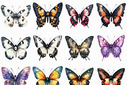 Watercolor Halloween Butterfly PNG, an Illustration by Craft Nest (Thumbnail 2 of 6)