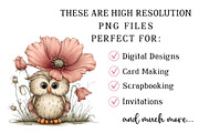 Whimsical Spring Owl Clipart Bundle, an Illustration by DreamPrint404 (Thumbnail 6 of 6)