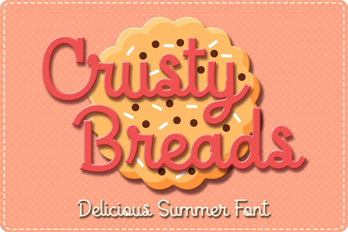 Crusty Breads - Display Font, a Script Font by Almeera Std (Photo 1 of 7)