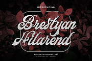 Brestyan Hillarend - Decorative Font, a Script Font by Brightone (Thumbnail 1 of 8)
