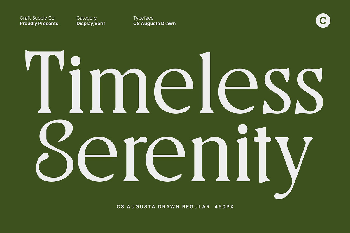 CS Augusta Drawn, a Serif Font by Craft Supply Co. (Photo 2 of 8)