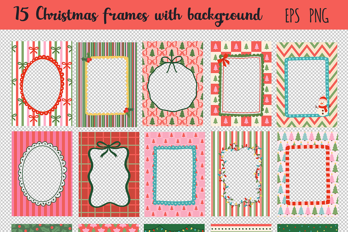 Christmas Frames Collection, a Decorative Illustration by NataKa (Photo 2 of 7)