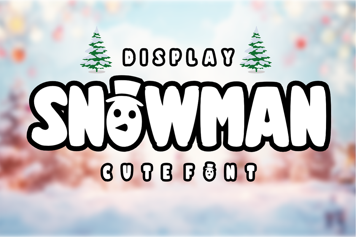 Snowman - Cute Winter Font, a Sans Serif Font by KiddoGlyphs Studio (Photo 1 of 4)