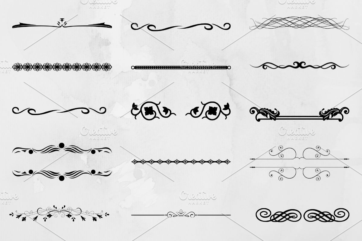 Dividers Line Silhouette SVG, a Decorative Illustration by newminddesign (Photo 1 of 3)