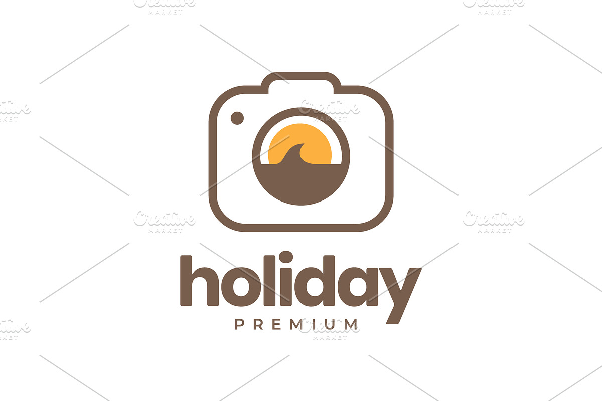 camera photography wave beach logo, a Branding & Logo Template by devastd