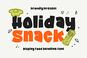 Holiday Snack - Food Font, a Handwritten Font by Mozatype (Thumbnail 1 of 8)